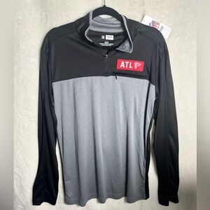 NWT, never worn - men’s NFL Team Apparel - Atlanta Falcons Quarter Zip - Medium
